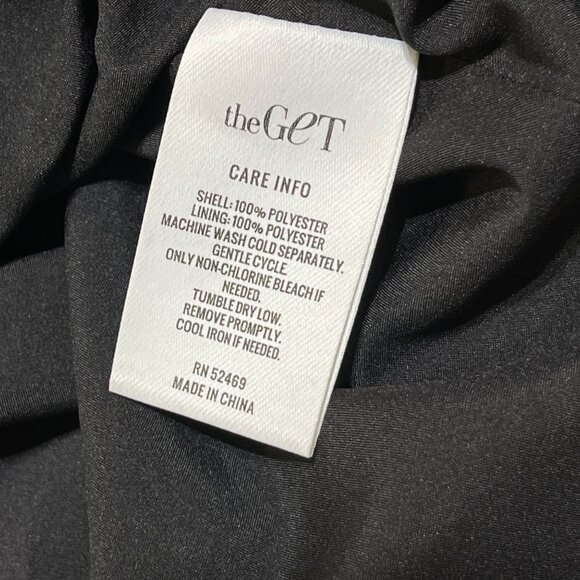 the Get Tiered Party Dress Black Dot Sparkle Size L Large Long Sleeve NWT - Picture 5 of 7